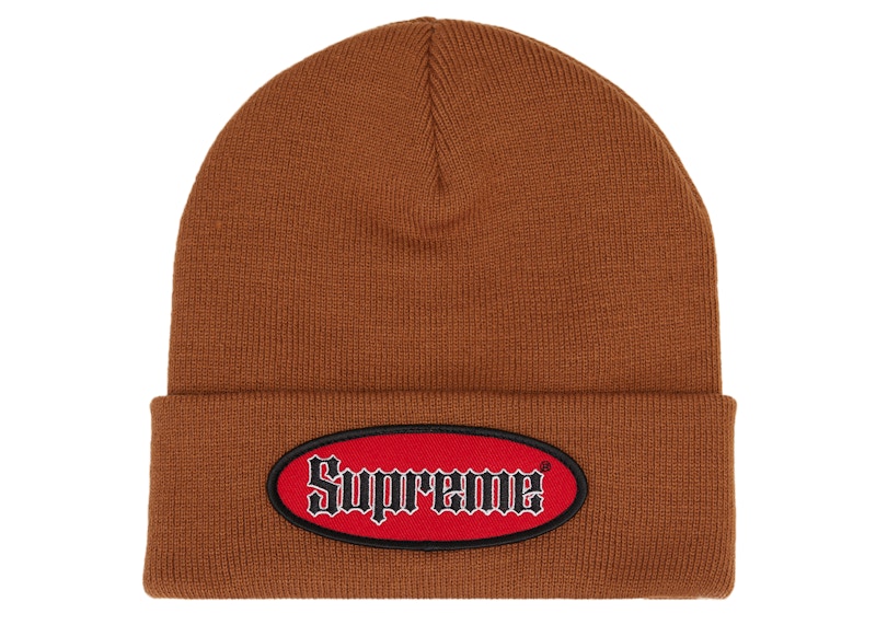 Supreme Oval Patch Beanie (SS22) Rust