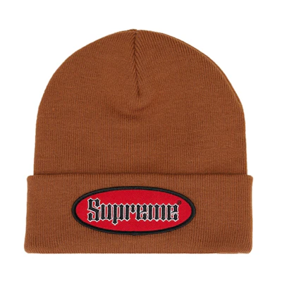 Supreme Oval Patch Beanie (SS22) Rust
