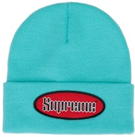 Supreme Oval Patch Beanie (SS22) Turquoise
