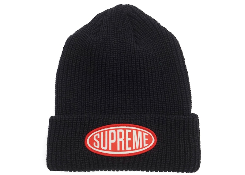 Supreme Oval Patch Beanie Black