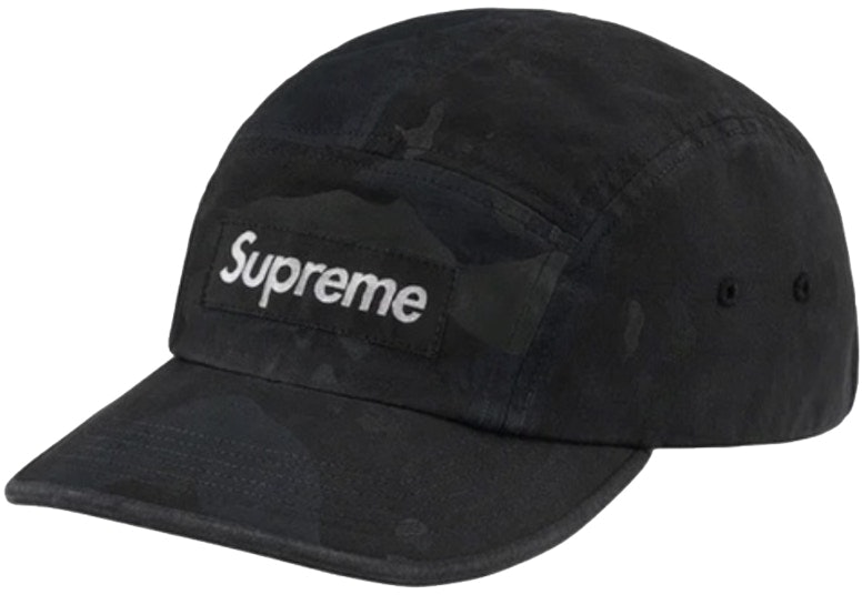supreme-overdyed-camo-camp-cap-black