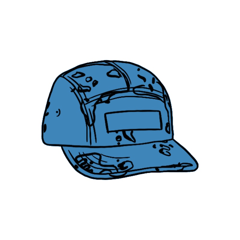 Buy Supreme 过度染色迷彩营地帽 蓝色