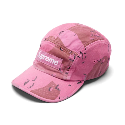Supreme Overdyed Camo Camp Cap Pink