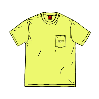 Supreme Overdyed Pocket Tee (SS20) Bright Yellow