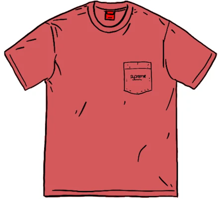 Supreme过染口袋T恤(SS20)深红色 Buy Supreme过染口袋T恤(SS20)深红色