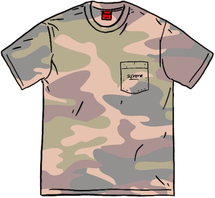 Supreme 2020春夏系列染色口袋T恤(塗裝迷彩) Buy Supreme 2020春夏系列染色口袋T恤(塗裝迷彩)