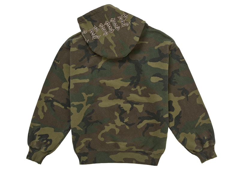 Lookbook Supreme Overdyed Studded Hooded Sweatshirt Woodland Camo