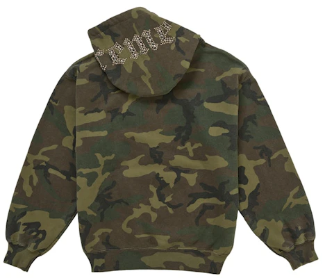 Supreme Overdyed Studded Hooded Sweatshirt Woodland Camo Lookbook Supreme Overdyed Studded Hooded Sweatshirt Woodland Camo