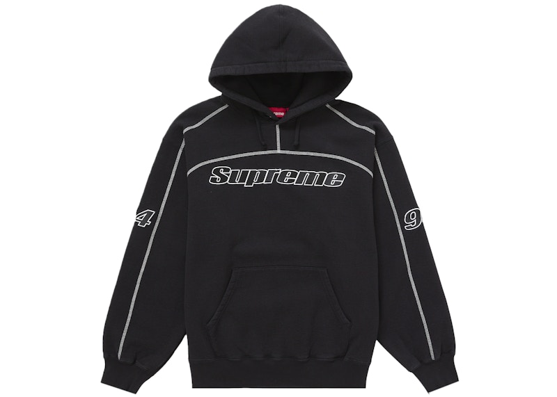 Supreme Overlock Hooded Sweatshirt Black