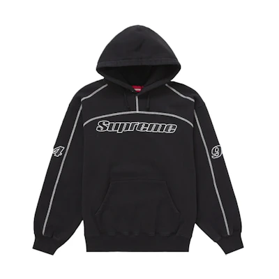 Supreme Overlock Hooded Sweatshirt Black