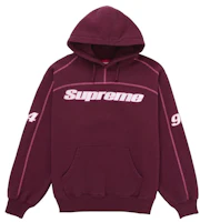 Supreme Overlock Hooded Sweatshirt Burgundy Supreme Overlock Hooded Sweatshirt Burgundy