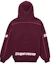 Order Supreme Overlock Hooded Sweatshirt Burgundy