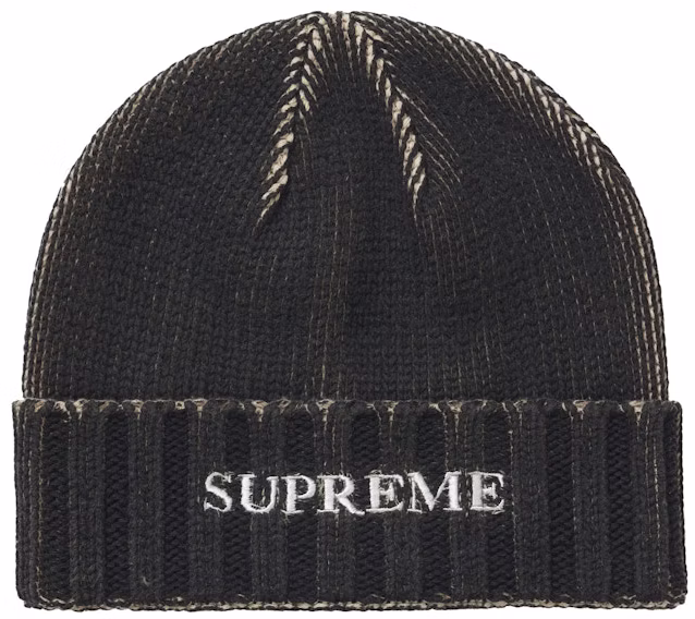 supreme-overprint-beanie-black