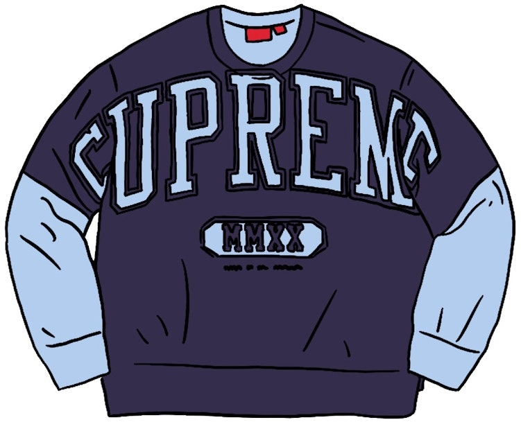supreme-overprint-crewneck-ice-blue