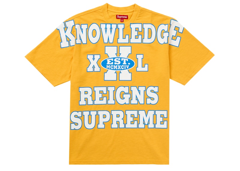 Supreme Overprint Knowledge S/S Top Gold