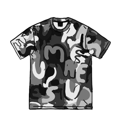 Supreme Painted Logo S/S Top Black