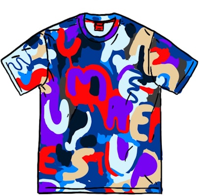 Supreme Painted Logo S/S Top Royal Buy Supreme Painted Logo S/S Top Royal