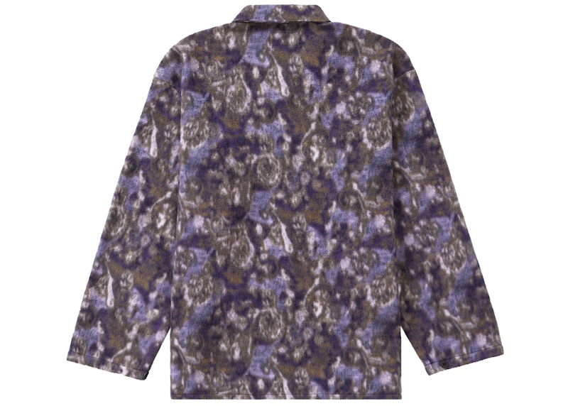 Supreme Paisley Fleece Shirt Purple 圖 2