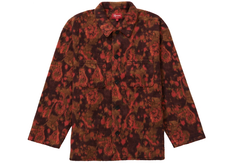 Buy Supreme Paisley Fleece Shirt Red