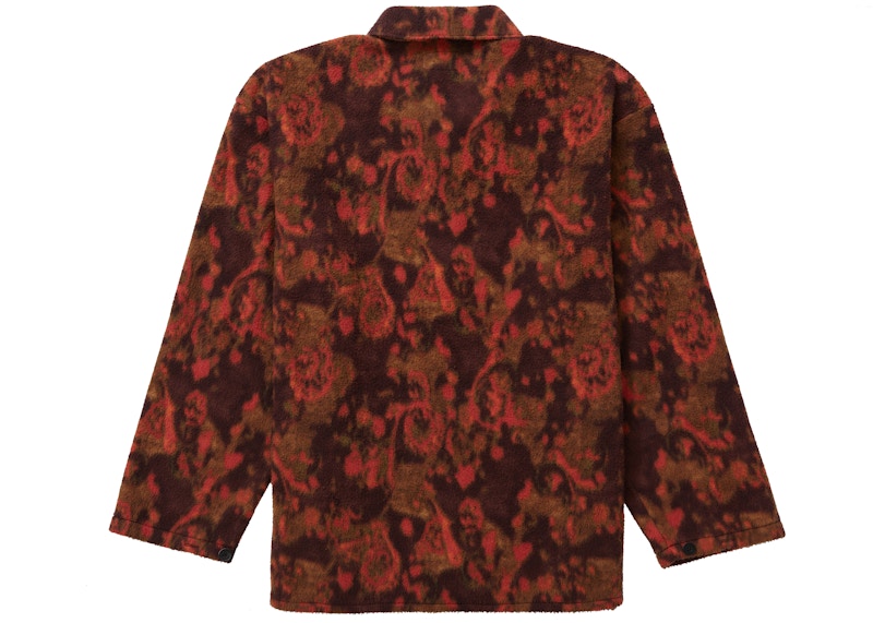 Order Supreme Paisley Fleece Shirt Red