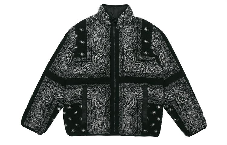 Supreme Paisley Reversible Fleece Jacket Unisex Black SUP-FW19-341