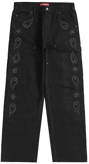 supreme-paisley-studded-double-knee-painter-pant-black