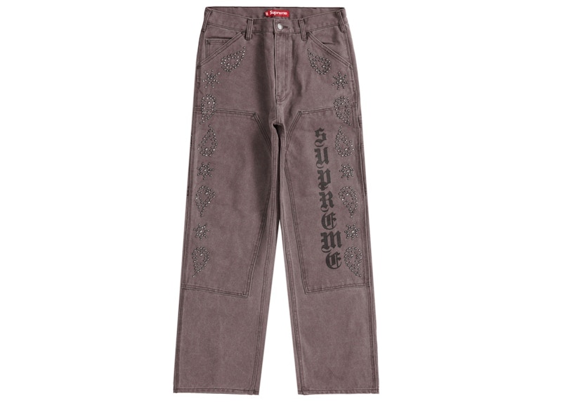 Buy Pantalón Supreme Paisley Studded Double Knee Painter Marrón