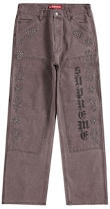 Supreme 棕色佩斯利铆钉双膝油漆工裤 Buy Supreme 棕色佩斯利铆钉双膝油漆工裤