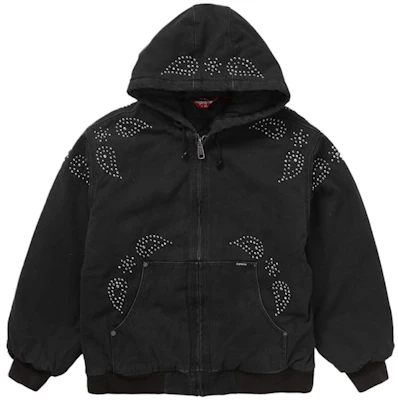 Supreme 佩斯利鑲鉚釘工裝外套 黑色 Buy Supreme 佩斯利鑲鉚釘工裝外套 黑色