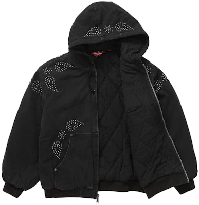Supreme 佩斯利鑲鉚釘工裝外套 黑色 Order Supreme 佩斯利鑲鉚釘工裝外套 黑色