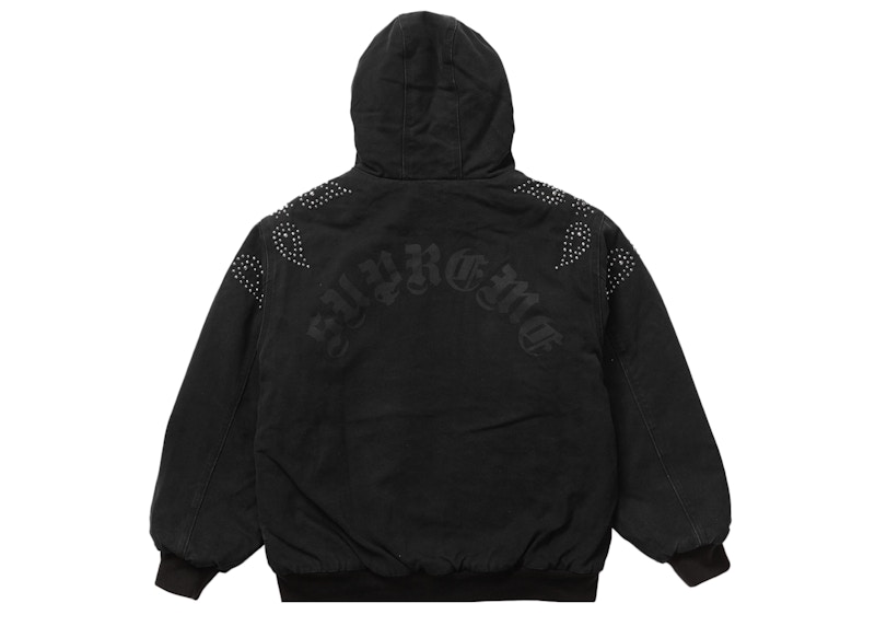 Lookbook Supreme 佩斯利鑲鉚釘工裝外套 黑色