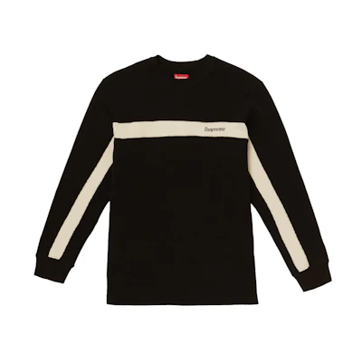 Supreme Panel Stripe Waffle Thermal Black