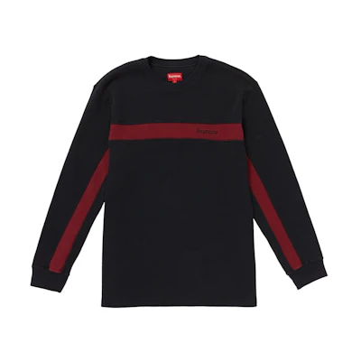 Supreme Panel Stripe Waffle Thermal Navy