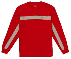 Supreme Panel Stripe Waffle Thermal Red Supreme Panel Stripe Waffle Thermal Red