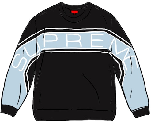 Supreme Paneled Crewneck (SS21) Black Buy Supreme Paneled Crewneck (SS21) Black
