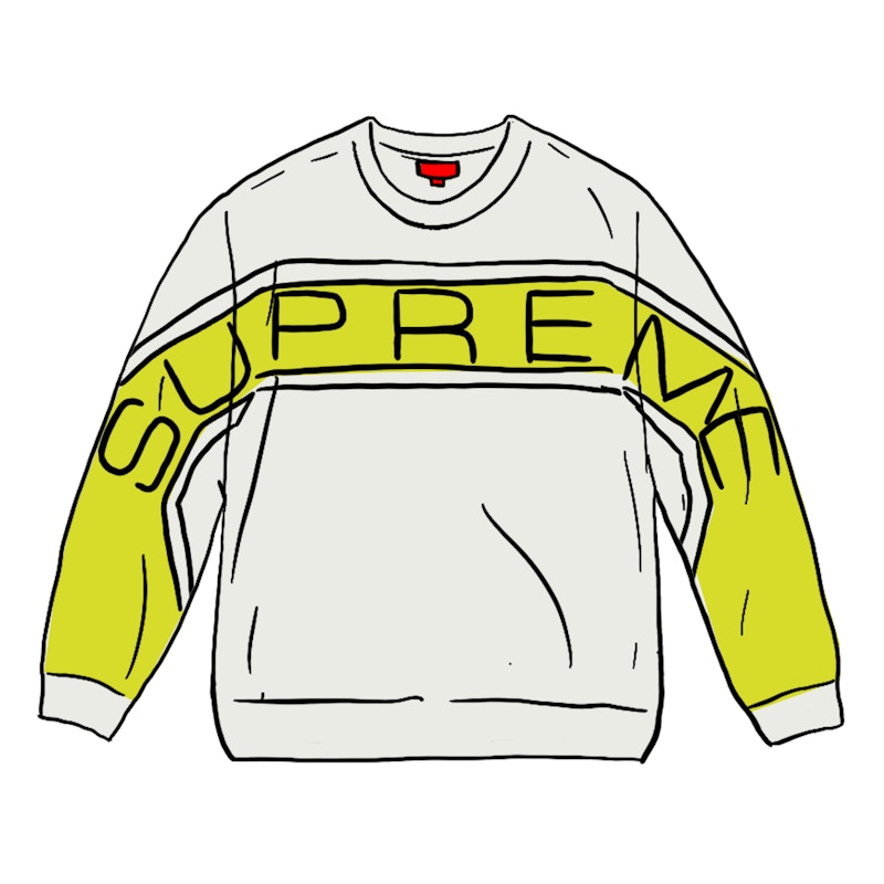 Supreme Paneled Crewneck (SS21) White