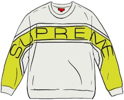 Supreme Paneled Crewneck (SS21) White Supreme Paneled Crewneck (SS21) White