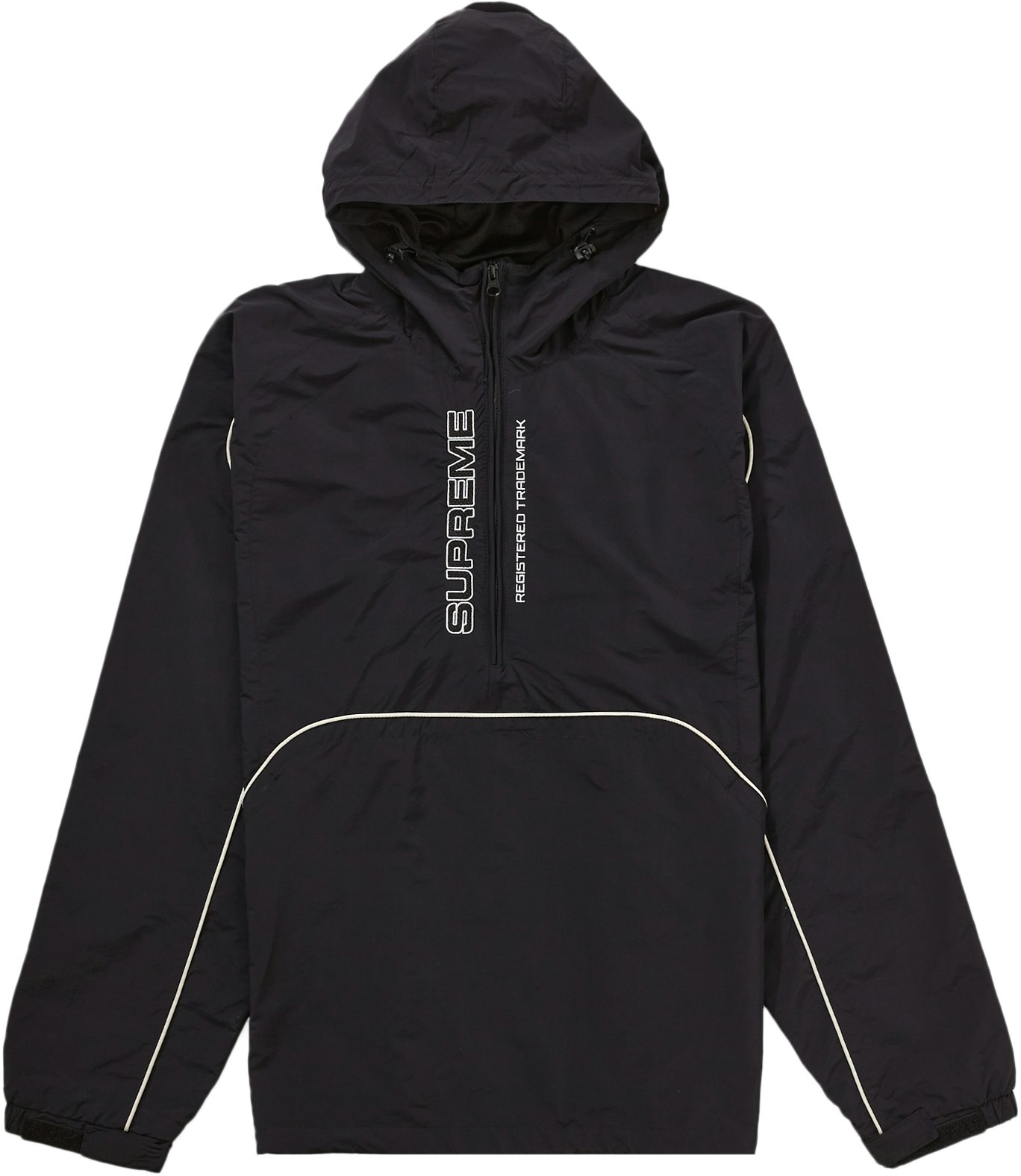 Supreme Paneled Half Zip Pullover Black
