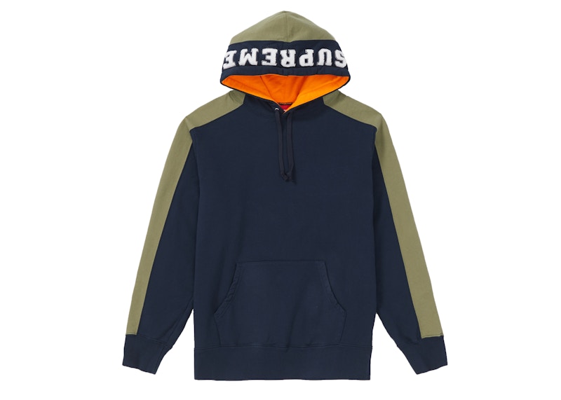 Supreme Paneled Hooded Sweatshirt Navy
