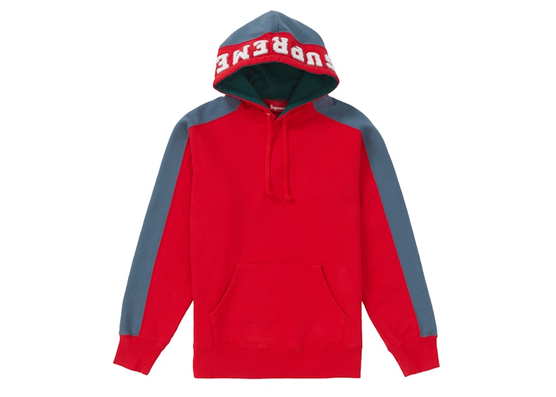 Supreme Paneled Hooded Sweatshirt Red
