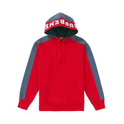 Supreme Paneled Hooded Sweatshirt Red