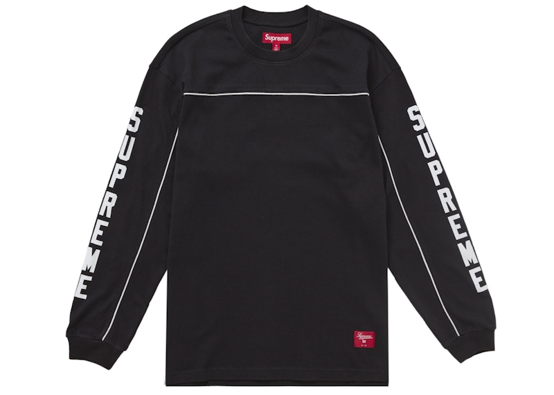 Supreme Paneled Piping L/S Top Black