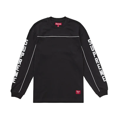 Supreme Paneled Piping L/S Top Black