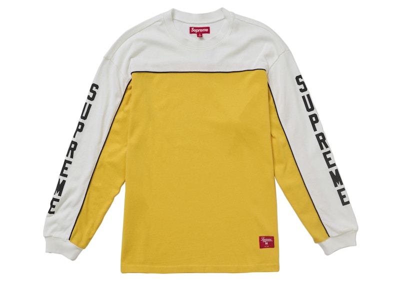 Supreme Paneled Piping L/S Top White