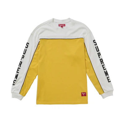 Supreme Paneled Piping L/S Top White