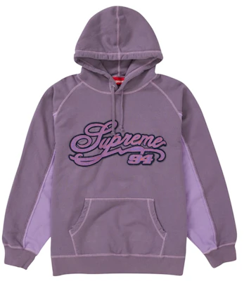 Supreme Paneled Script Hooded Sweatshirt Dusty Purple Buy Supreme Paneled Script Hooded Sweatshirt Dusty Purple