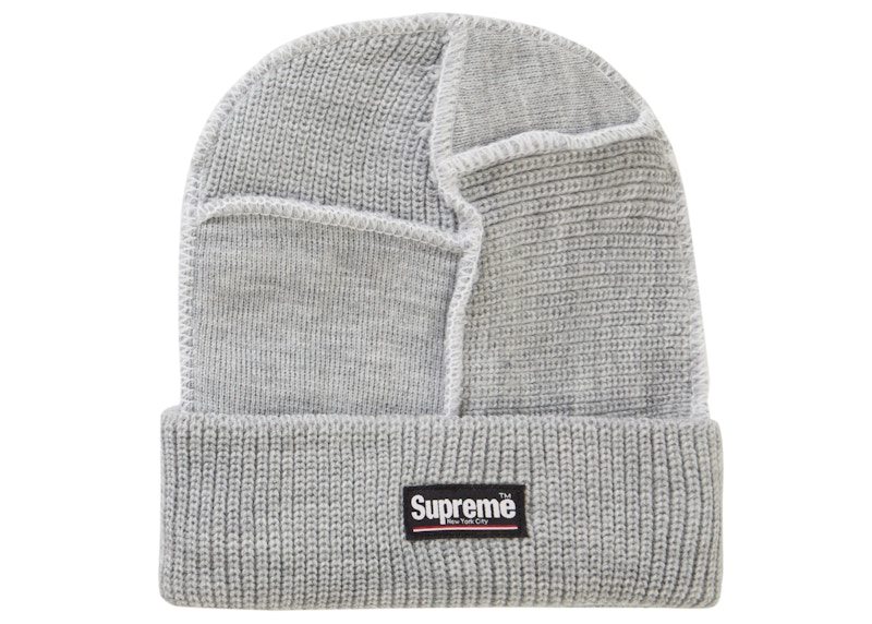 Supreme Paneled Seam Beanie Heather Grey