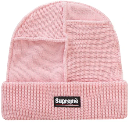 Supreme Topi Beanie Panel Berjahit Merah Jambu Buy Supreme Topi Beanie Panel Berjahit Merah Jambu