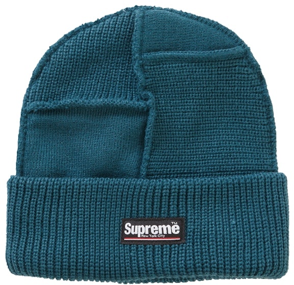 supreme-paneled-seam-beanie-work-teal