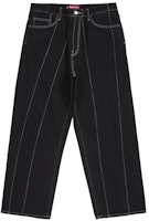 Supreme Paneled Stripe Baggy Jean Black Supreme Paneled Stripe Baggy Jean Black